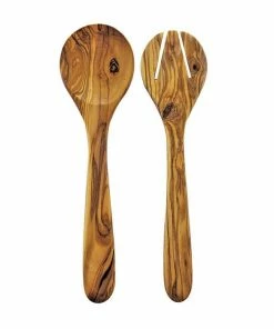 Be Home Gifts By Occasion SALAD SERVING SET OLIVE WOOD ROUND