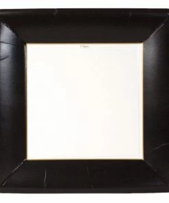 Caspari BLACK GROSGRAIN PAPER DINNER PLATE