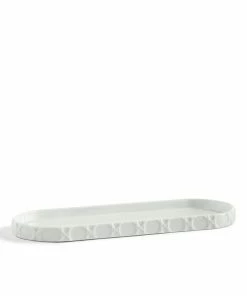 Kassatex Host/Hostess White Rattan Tray