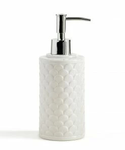 Kassatex Scalloped White Lotion Dispenser Host/Hostess