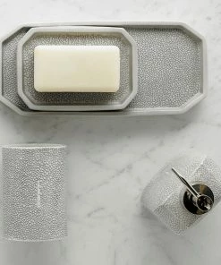 Kassatex Shagreen Waste Basket Host/Hostess