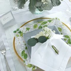 Caspari Gold Foil Striped Place Cards