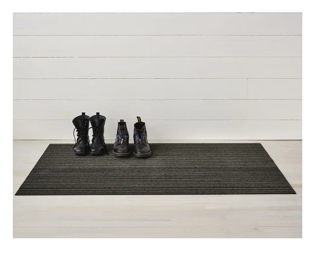 Gifts By Occasion Chilewich Floormat Skinny Stripe Shag Mats Steel (Available In Sizes) Gifts By Occasion Chilewich Floormat Skinny Stripe Shag Mats Steel (Available In Sizes)