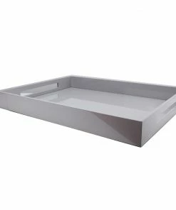 Addison Ross Tray Lacquered Chiffon Grey (Medium) Gifts By Occasion